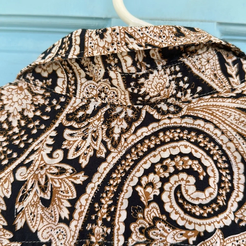 J. Crew Perfect Shirt Paisley size S - Picture 11 of 13